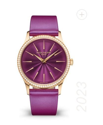 Review Best Patek Philippe Calatrava 4997 Rose Gold Purple Lady 4997/200R-001 replica watch